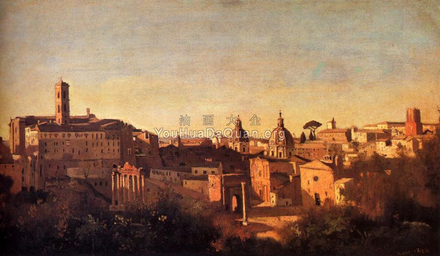 Forum Viewed From The Farnese Gardens - 让·巴蒂斯特·卡米耶·柯罗